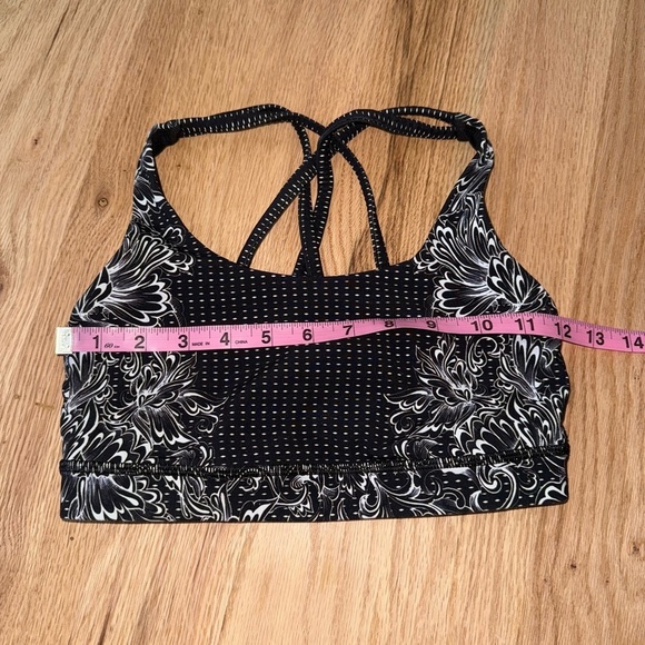 Lululemon Energy Bra Infinity Energy Bra Alpine White Black Size 4 - Picture 7 of 9